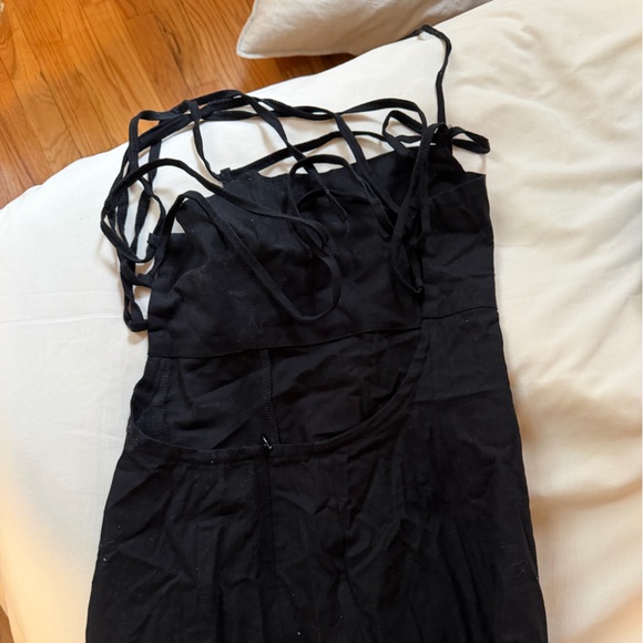 Black Strappy Midi Dress - Picture 2 of 3